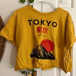 Tokyo Japan yellow Crop top